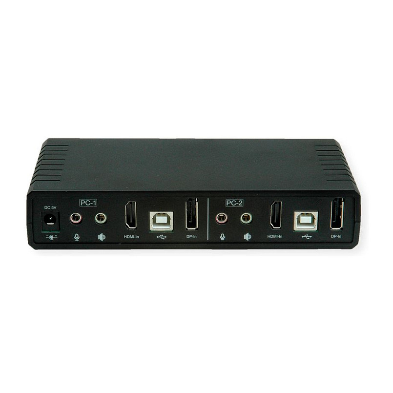 KVM preklopnik ROLINE Dual Head HDMI 4K60 (2 računala, 1 korisnik, USB 3.2 Hub, Audio)-1