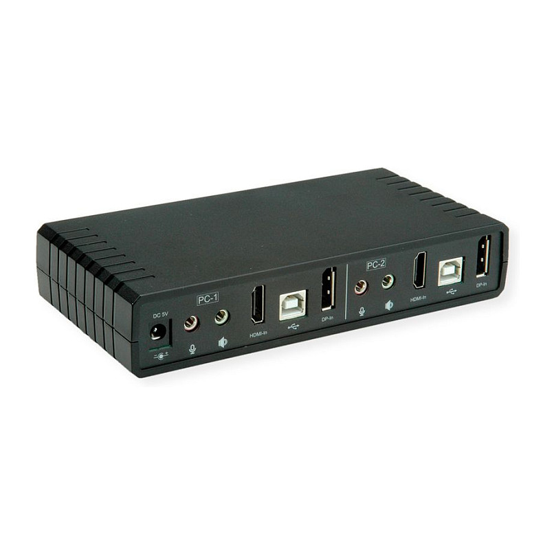 KVM preklopnik ROLINE Dual Head HDMI 4K60 (2 računala, 1 korisnik, USB 3.2 Hub, Audio)-4