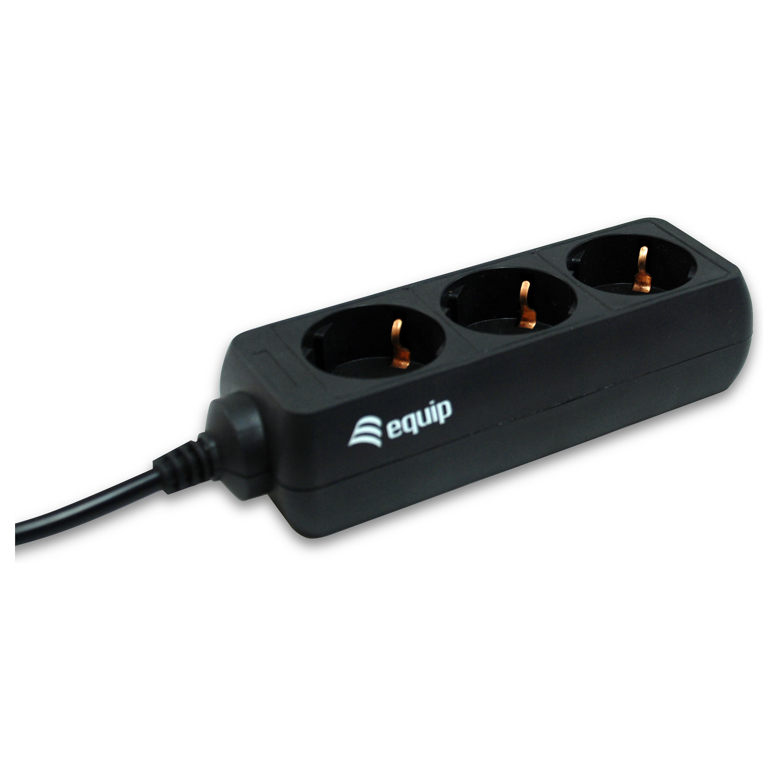 Produžni kabel EQUIP 128950 (3 utičnice, prekidač, 1.1m, crni)