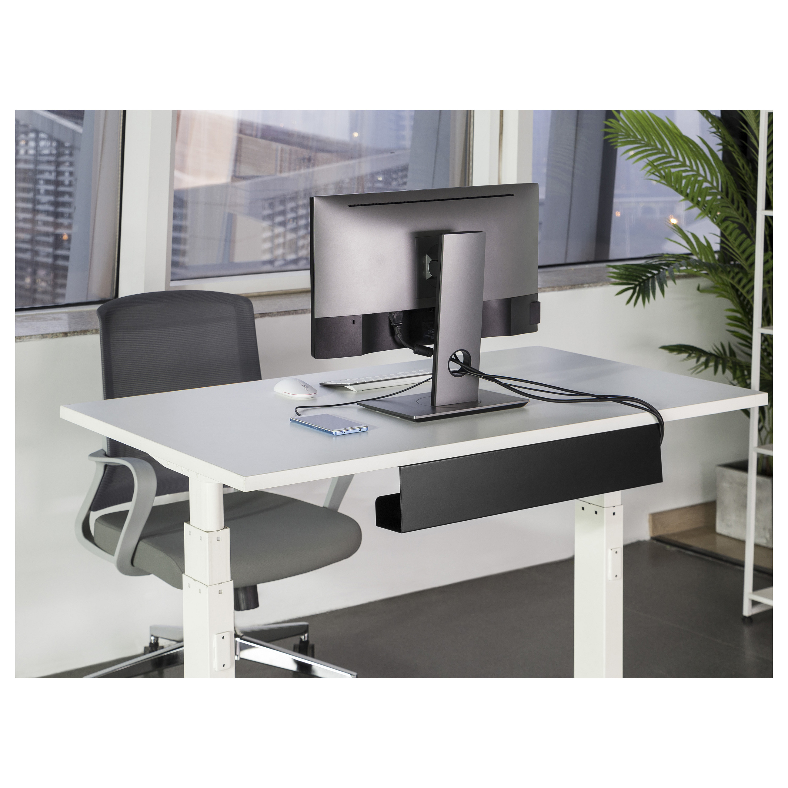 Organizator kabela EQUIP 128950 Lite (Podstolna montaža, 50 cm, čelik, crni)-3