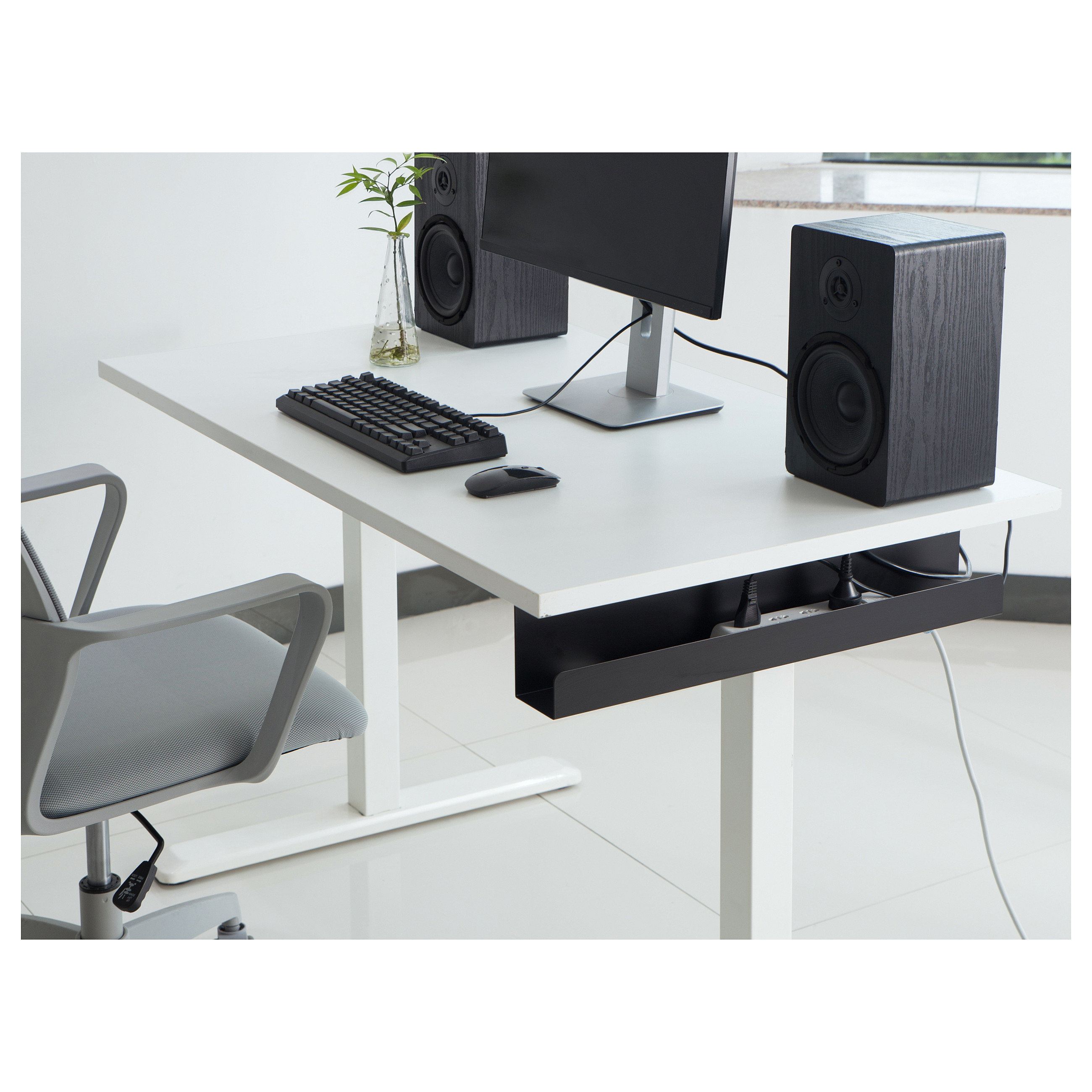 Organizator kabela EQUIP 128950 Lite (Podstolna montaža, 50 cm, čelik, crni)-10