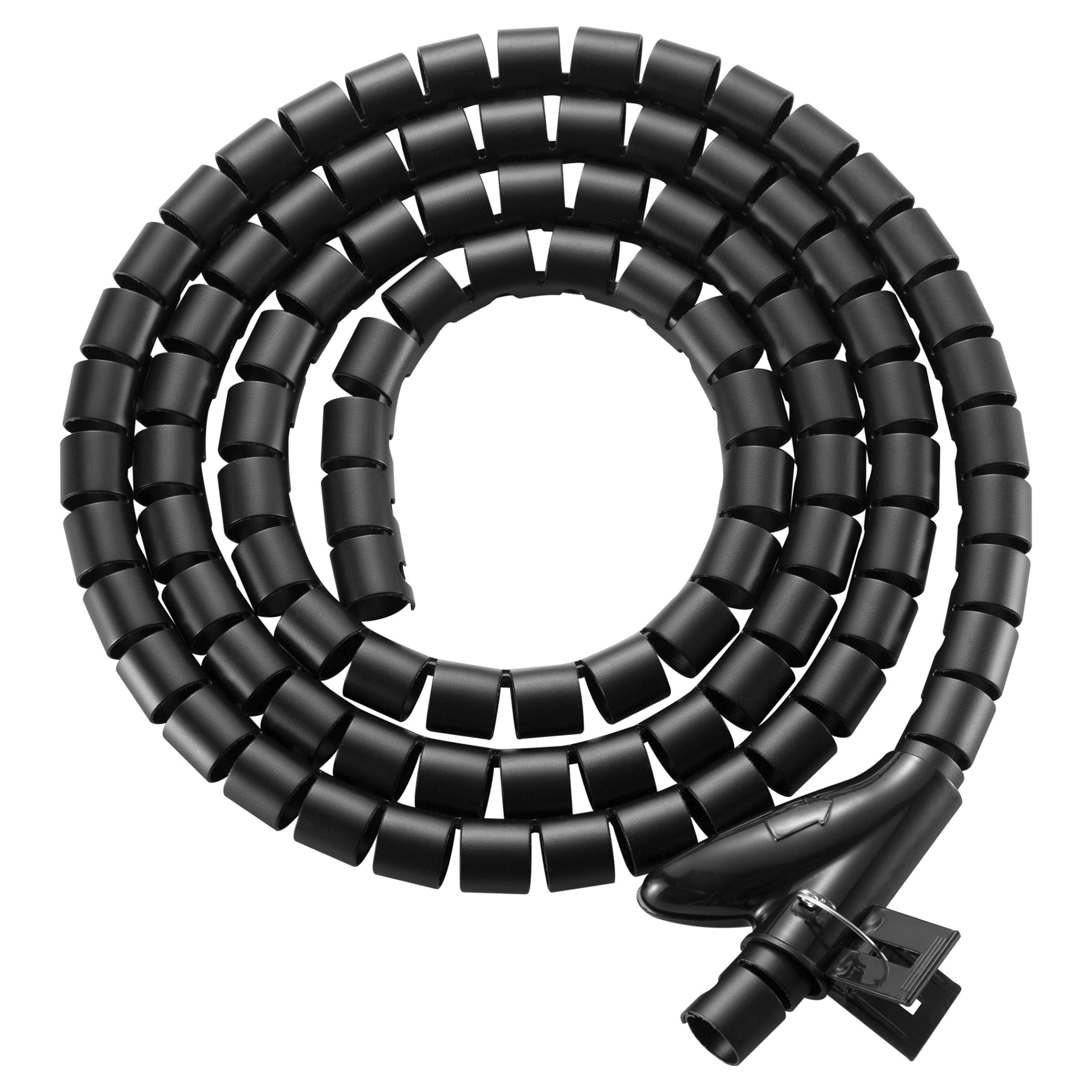 Organizator kabela EQUIP 128952 spiralni (1.3m, s nosačem za stol, crni)