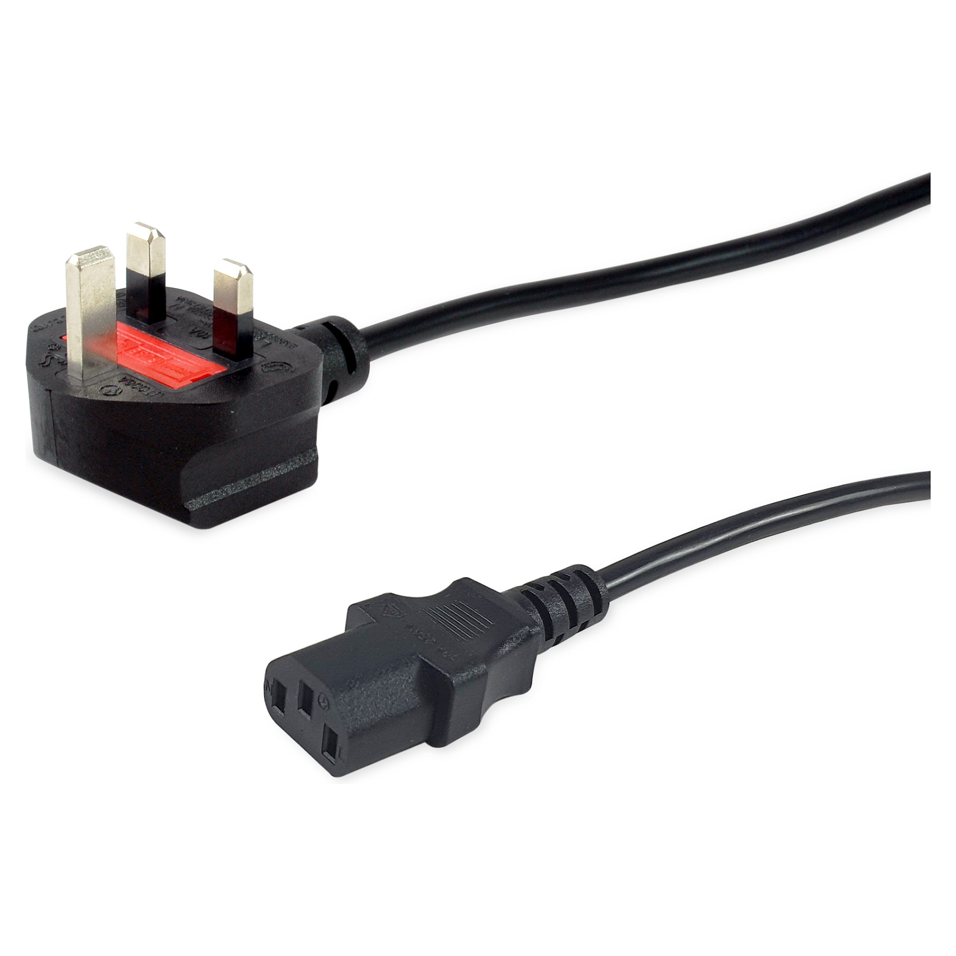 Strujni kabel EQUIP UK (BS 1363) na C13, 2m, crni-0