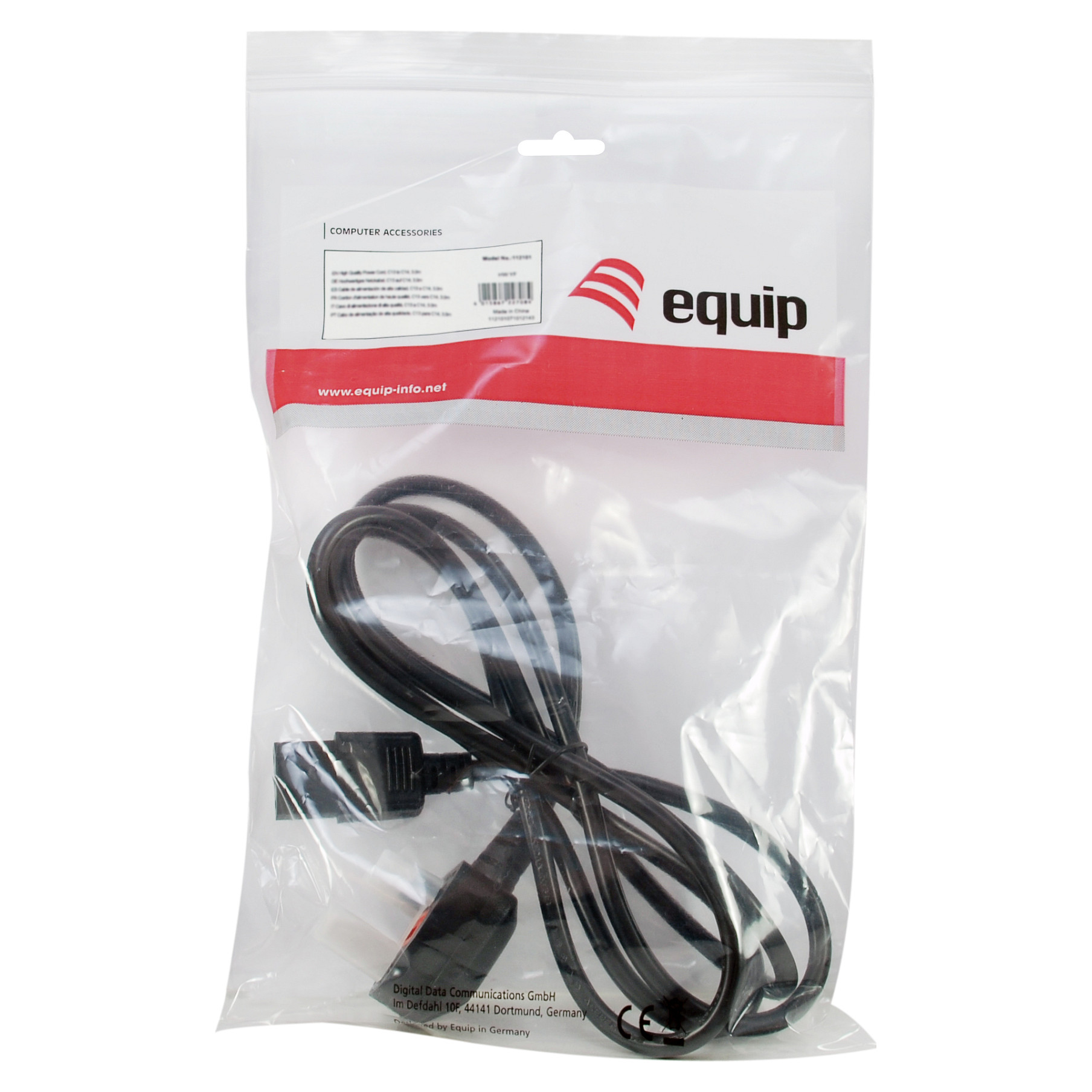 Strujni kabel EQUIP UK (BS 1363) na C13, 2m, crni-3