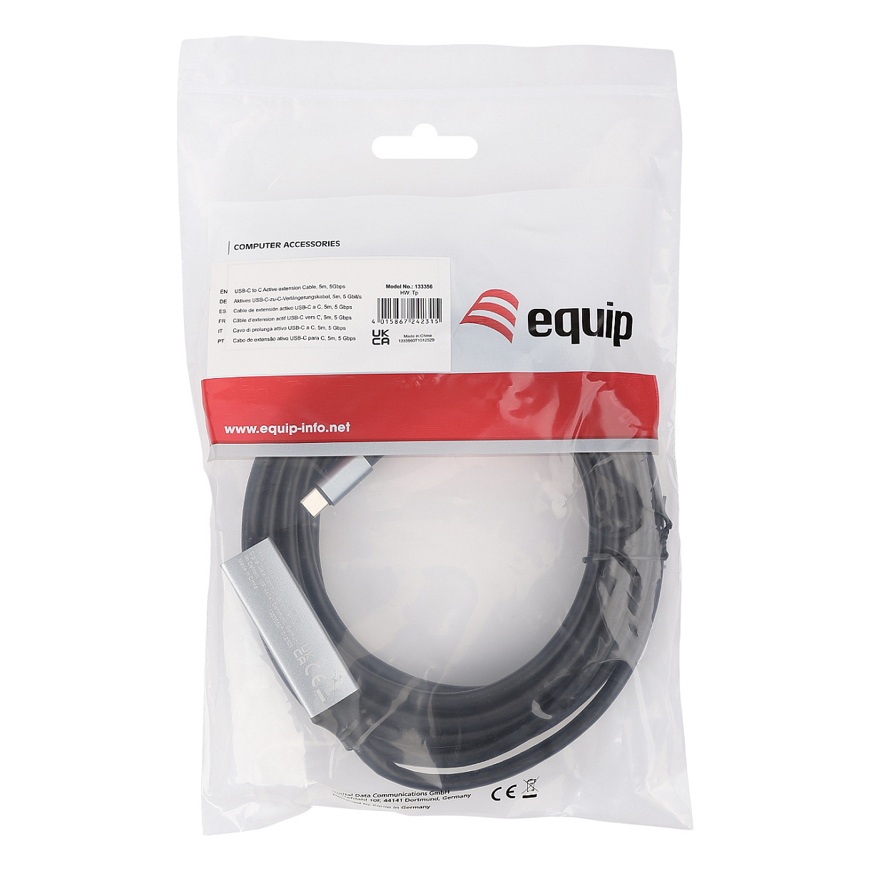 USB-C kabel EQUIP 12890 aktivni produžni (USB 3.2 Gen 1, 5m, 5 Gbps, 60W PD)-7