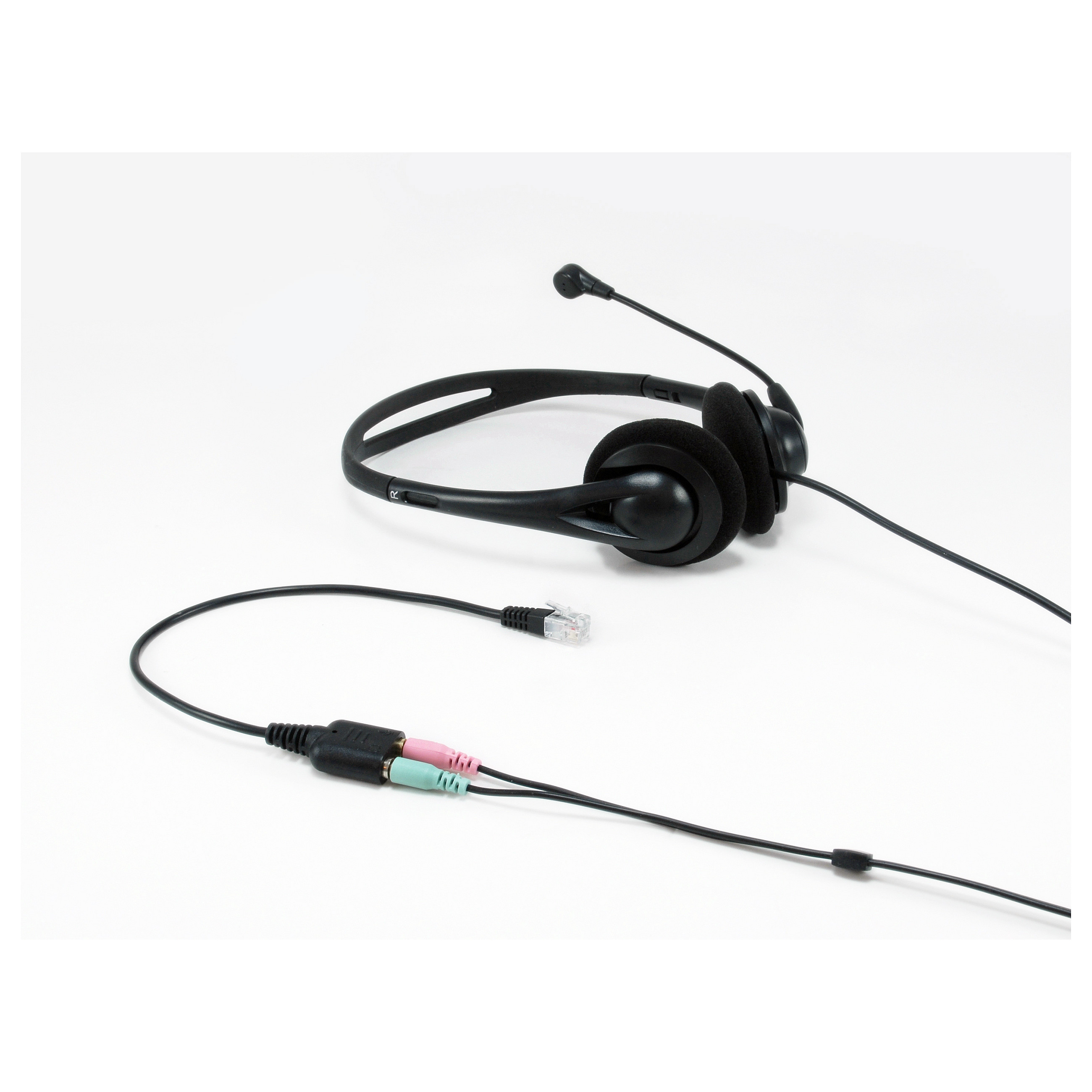 Adapter EQUIP 133460 (RJ9 na 2x 3.5mm, 0.2m) za PC slušalice-1