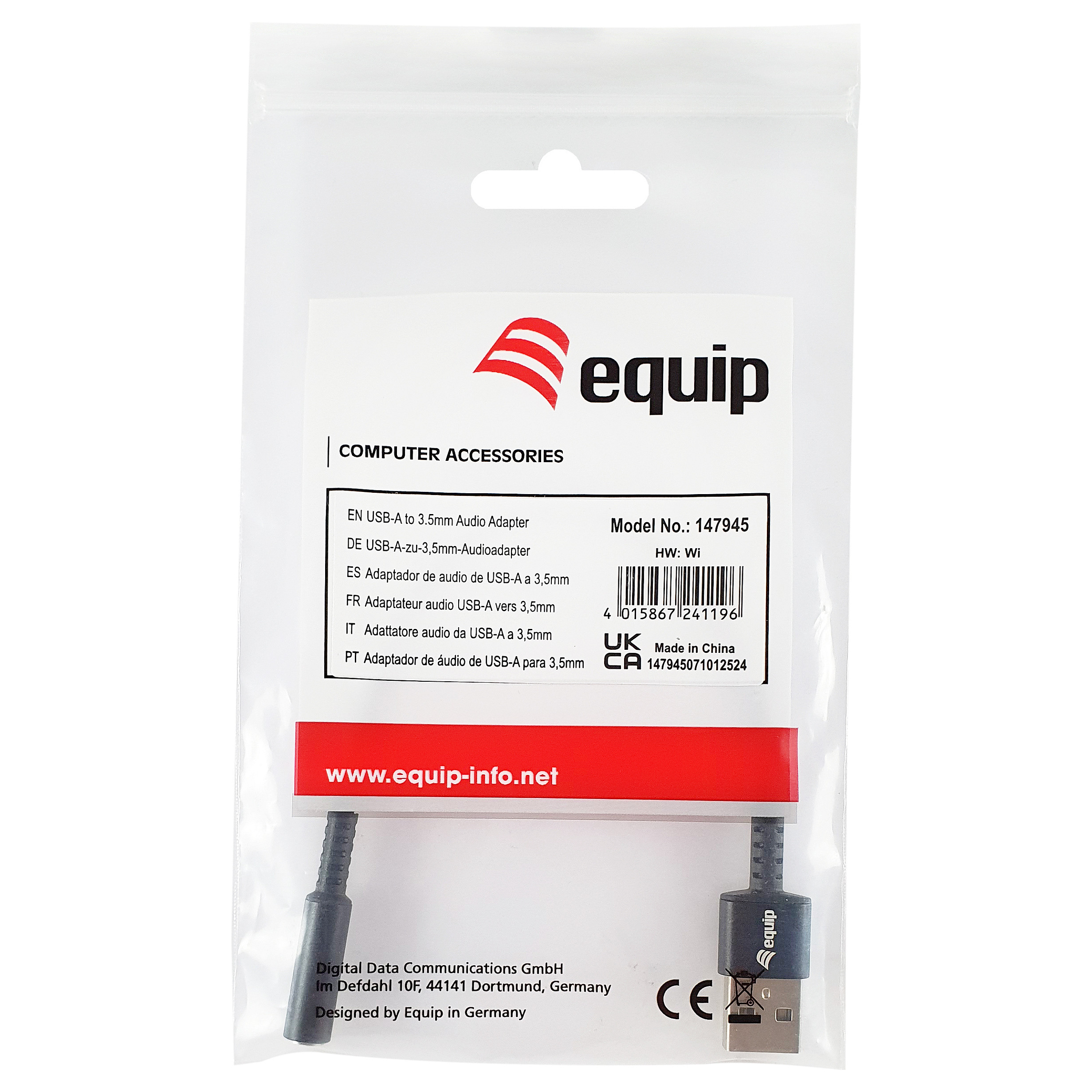USB-A audio adapter EQUIP 133491 (USB-A na 3.5mm, DAC, 0.15m)-8