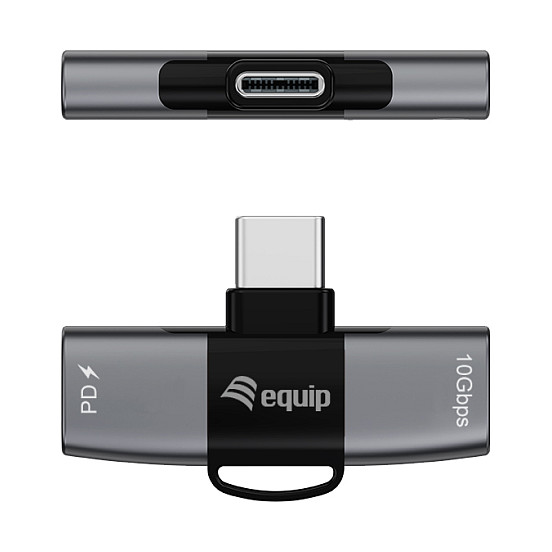Adapter EQUIP 133496 USB-C na 2x USB-C (10Gbps, PD 100W)-1