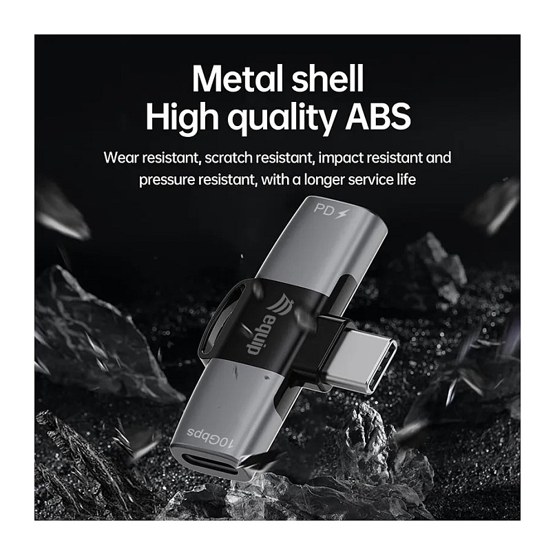 Adapter EQUIP 133496 USB-C na 2x USB-C (10Gbps, PD 100W)-7