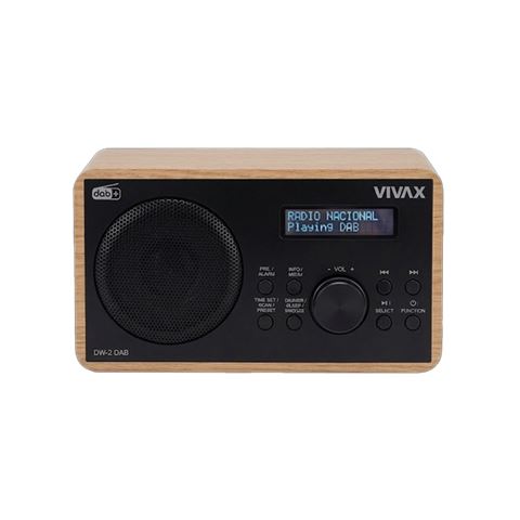 Radio prijemnik VIVAX DW-2 DAB+ OAK (Bluetooth, AUX, Alarm)