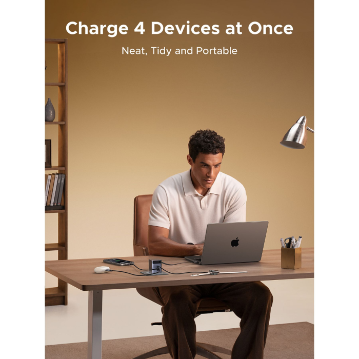 Punjač UGREEN Nexode 65828 100W GaN s uvlačivim USB-C kabelom-8