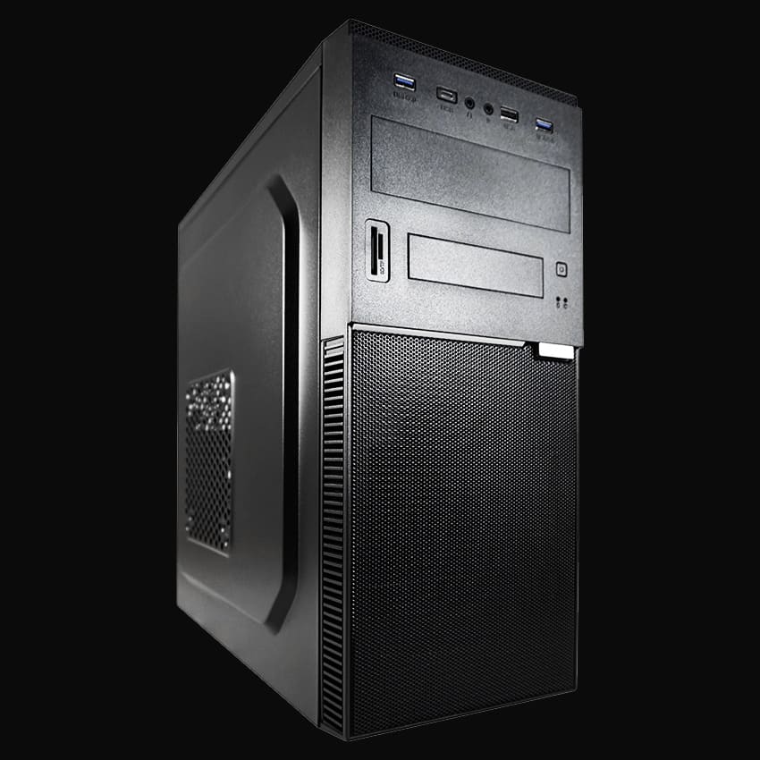 PC kućište LC-POWER 7041B Office (Midi Tower, ATX, USB-C, čitač kartica)