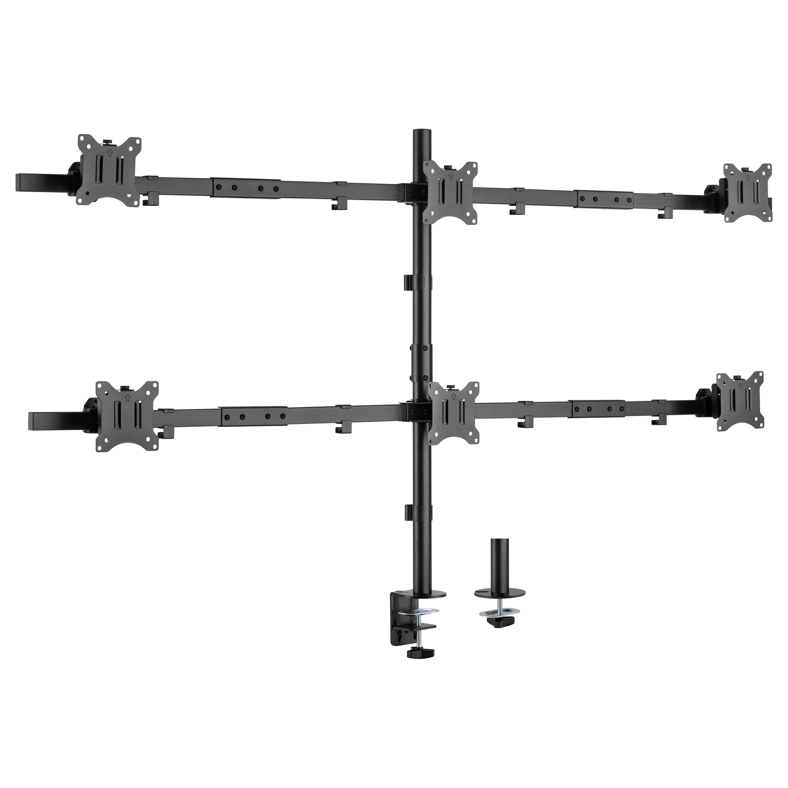 Stolni nosač za 6 monitora EQUIP 650611 (17"-32", do 7 kg po monitoru, VESA)-1