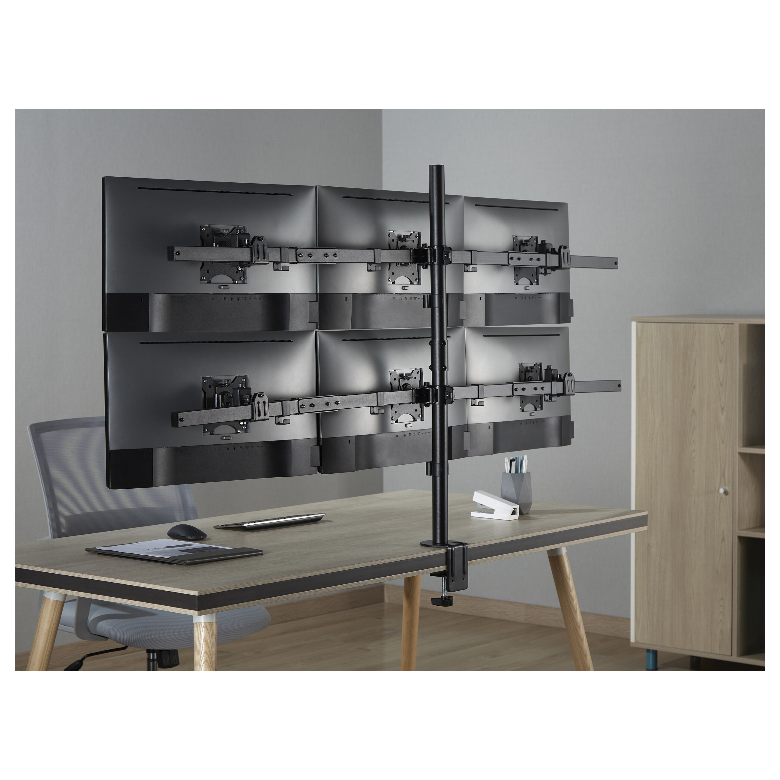Stolni nosač za 6 monitora EQUIP 650611 (17"-32", do 7 kg po monitoru, VESA)-8