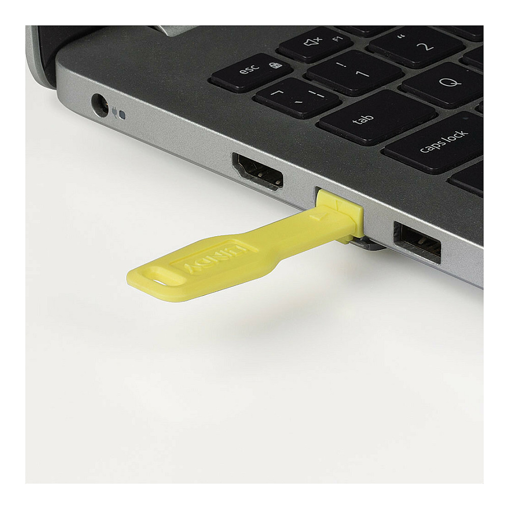 Sigurnosna brava za mrežni priključak LINDY RJ45 Port Blocker (žuta, 10 kom + 1 ključ)-2