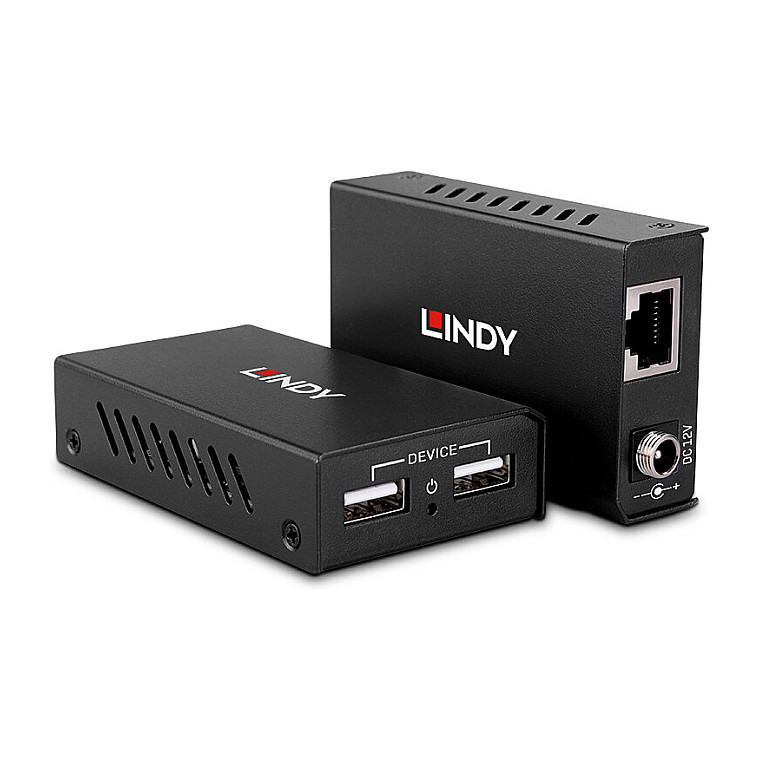 USB Extender LINDY 100m 2 Port USB 2.0 Cat.6 (domet 100m, 480Mbps, Plug & Play)