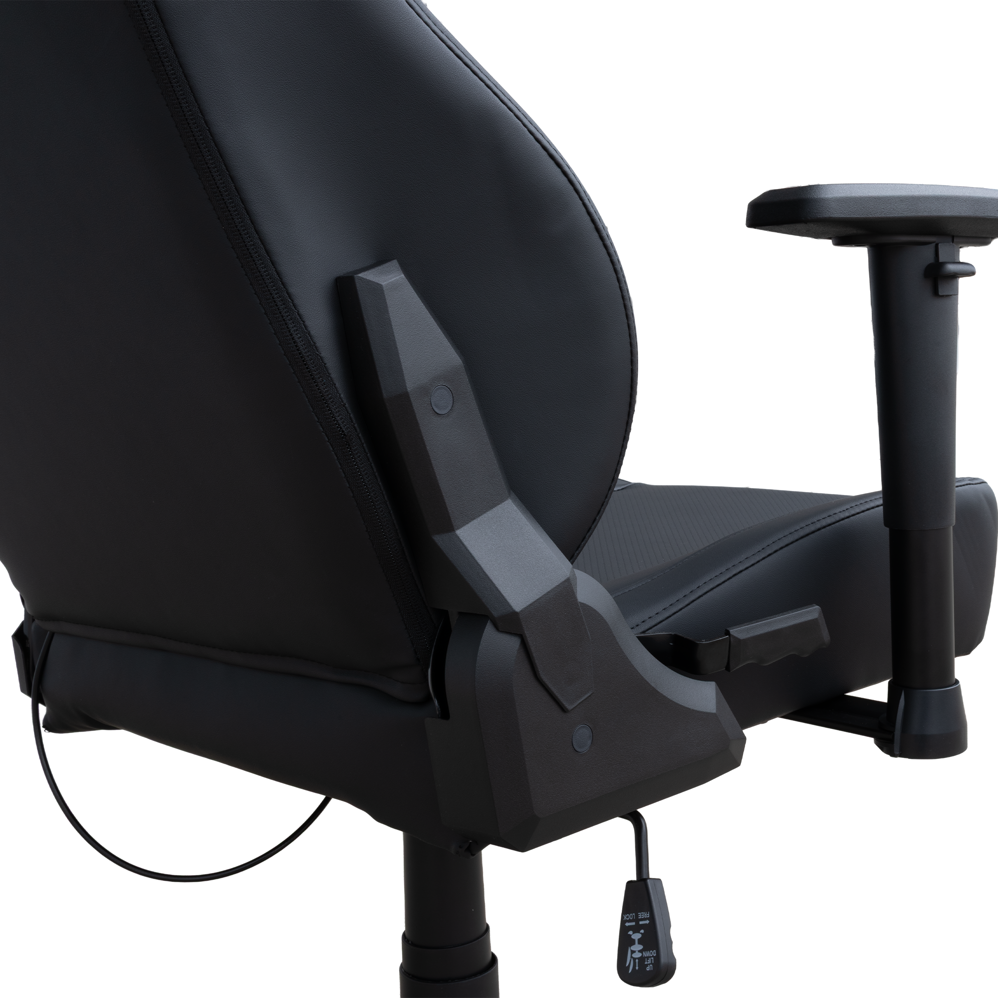Gaming stolica WHITE SHARK SPEEDWAY (Crna, 2D nasloni, Class 4 podizač, do 120 kg)-6