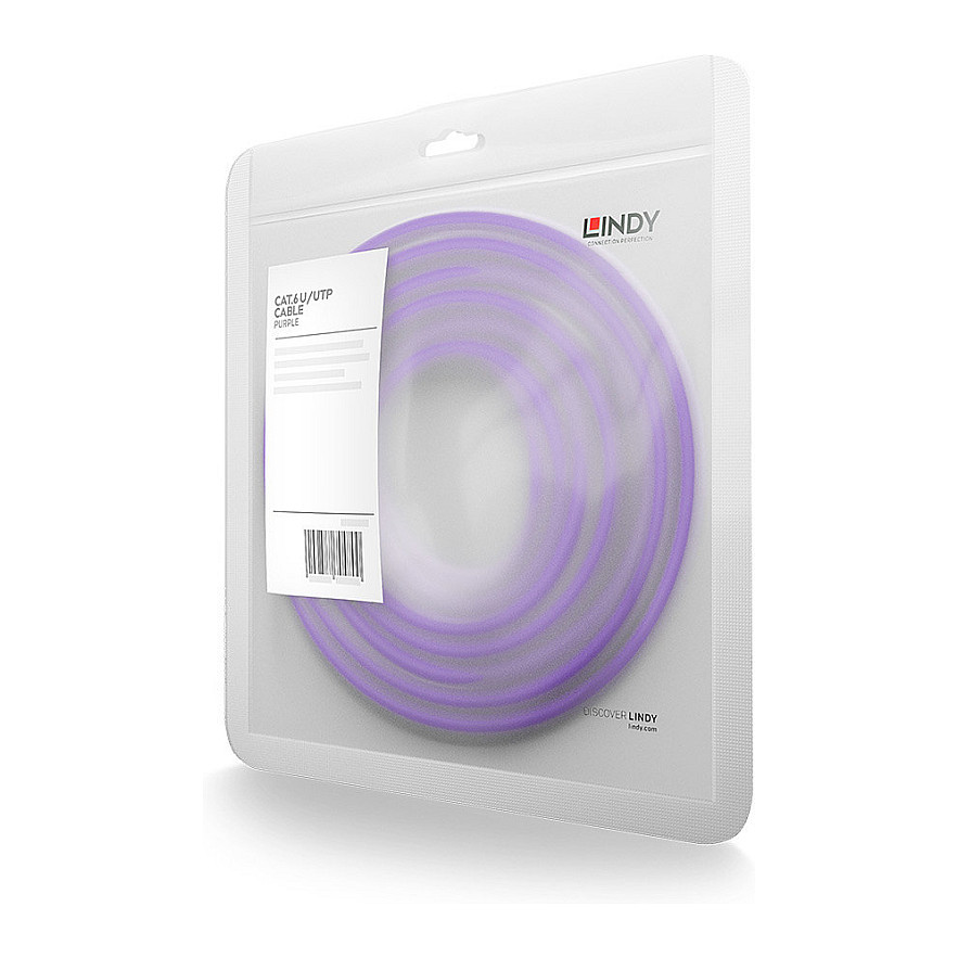Mrežni kabel LINDY Cat.6 U/UTP (2m, LS0H, Violetni)-1