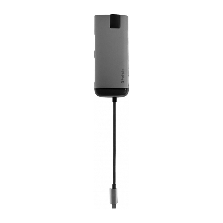 USB-C Hub VERBATIM Multiport 7-u-1 (2x USB 3.0, USB-C PD, 4K HDMI, Gigabit Ethernet, SD/microSD)-4