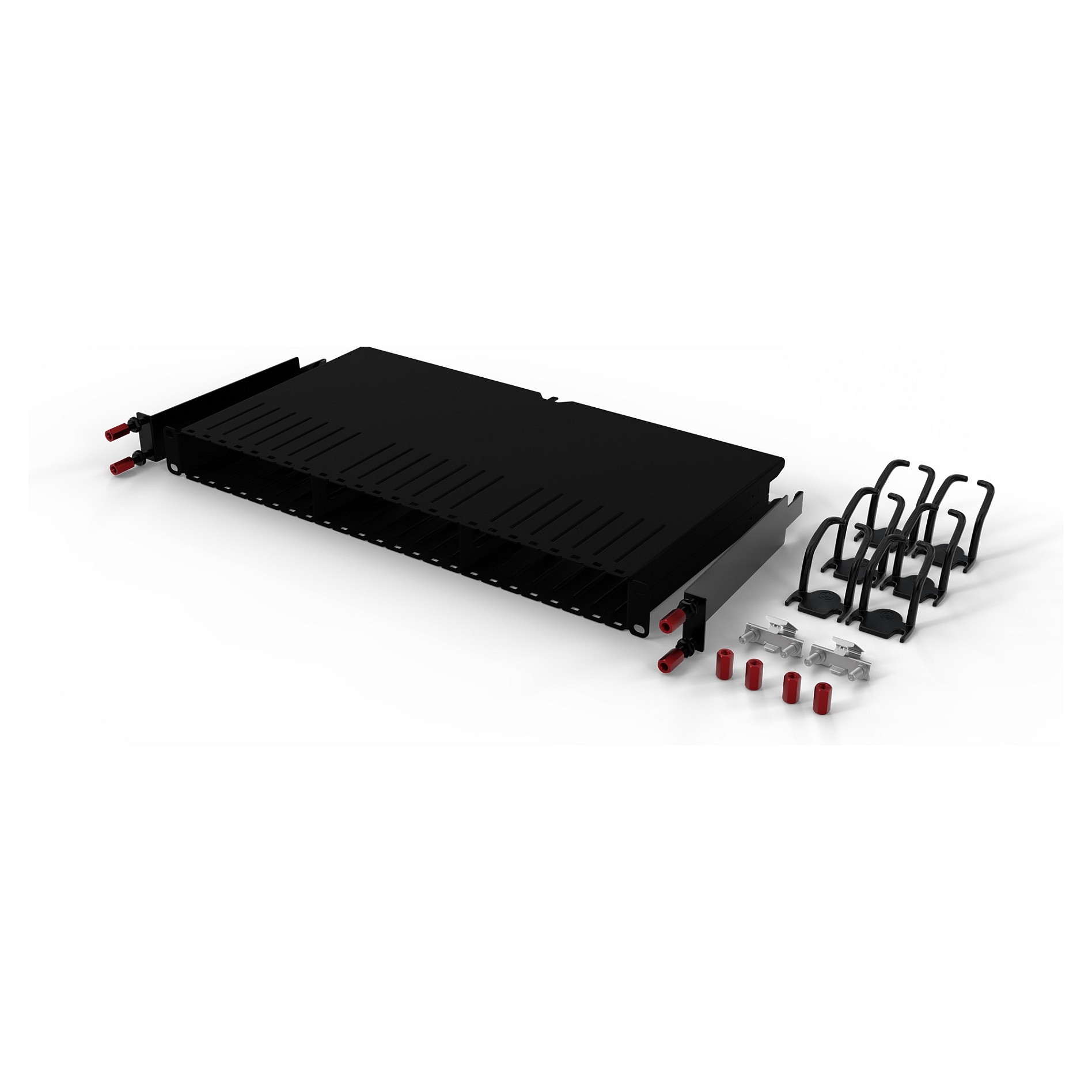 Patch panel okvir PATCHBOX Plus+ (1U, za 24 kasete, crni)-1