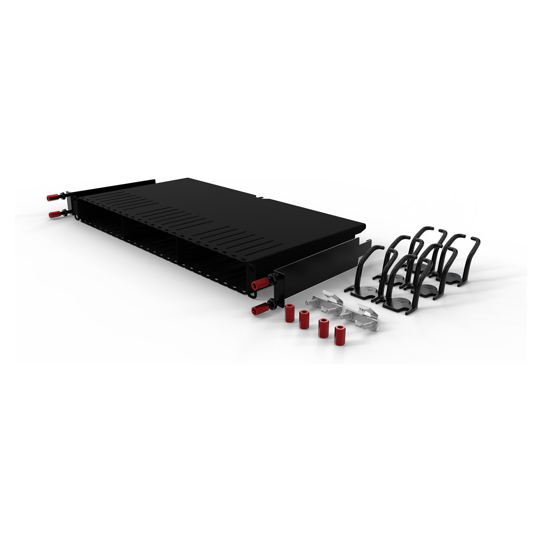 Patch panel okvir PATCHBOX Plus+ (1U, za 24 kasete, crni)-2
