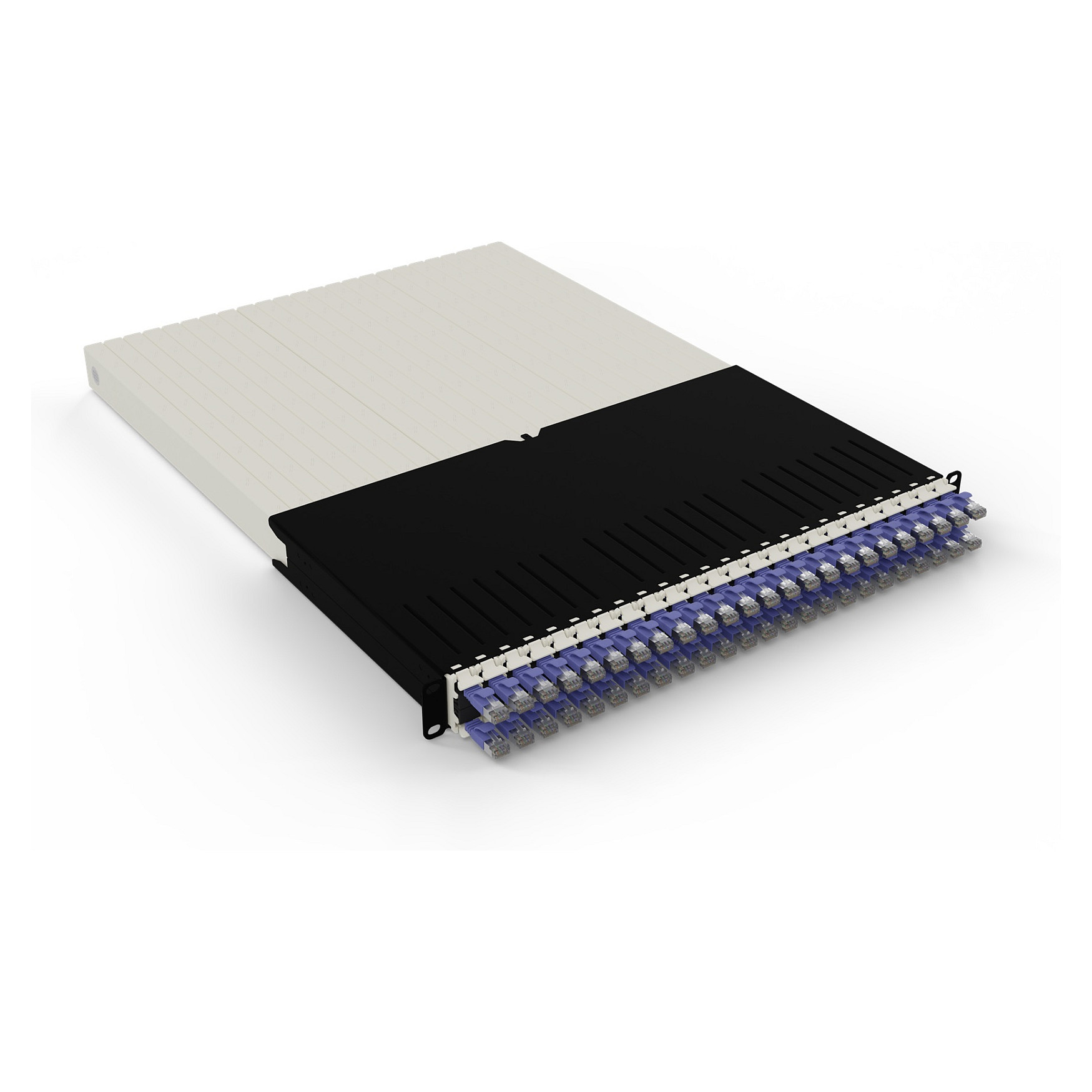 Sustav za upravljanje kabelima PATCHBOX Plus+ STP (24x Cat.6a, 1.8m, ljubičasta)