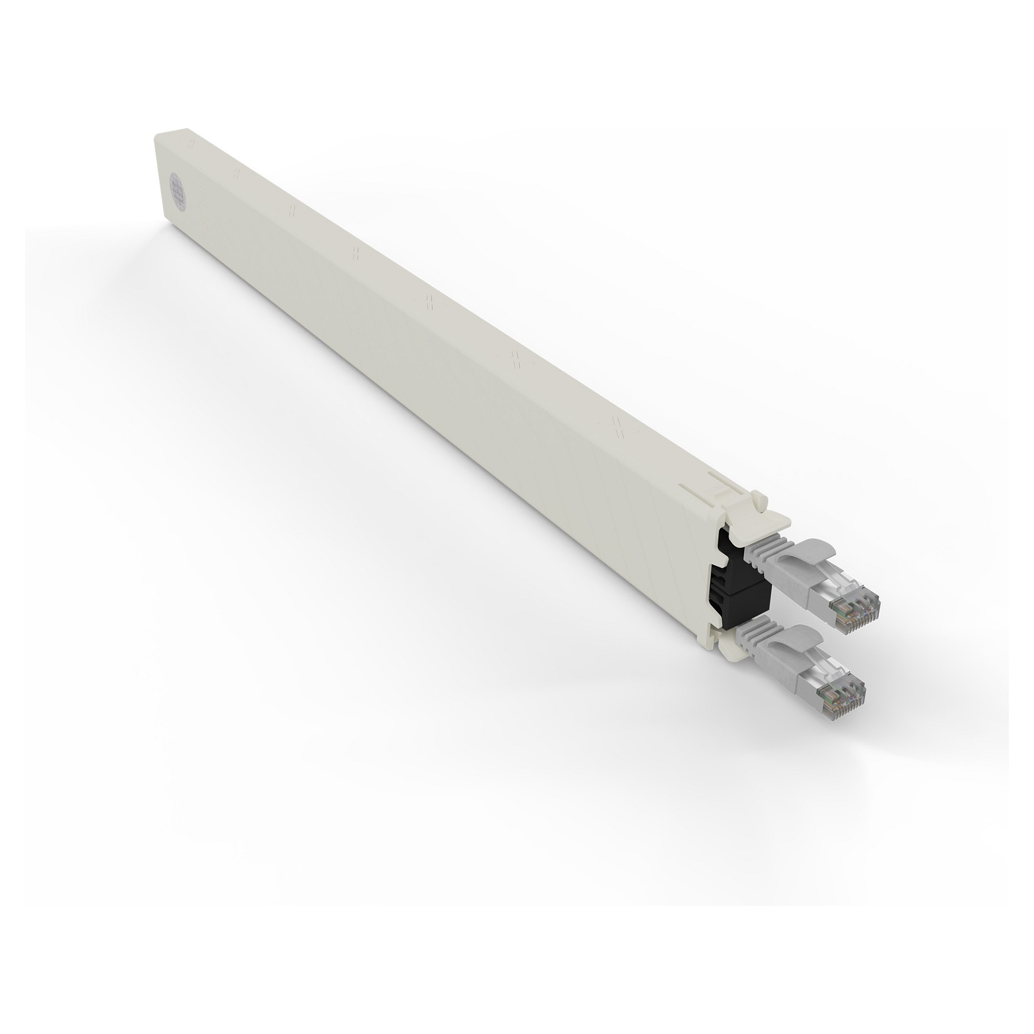 Patch panel kaseta PATCHBOX Plus+ Cat.6a U/FTP (0.8m, za 8RU, siva)-0