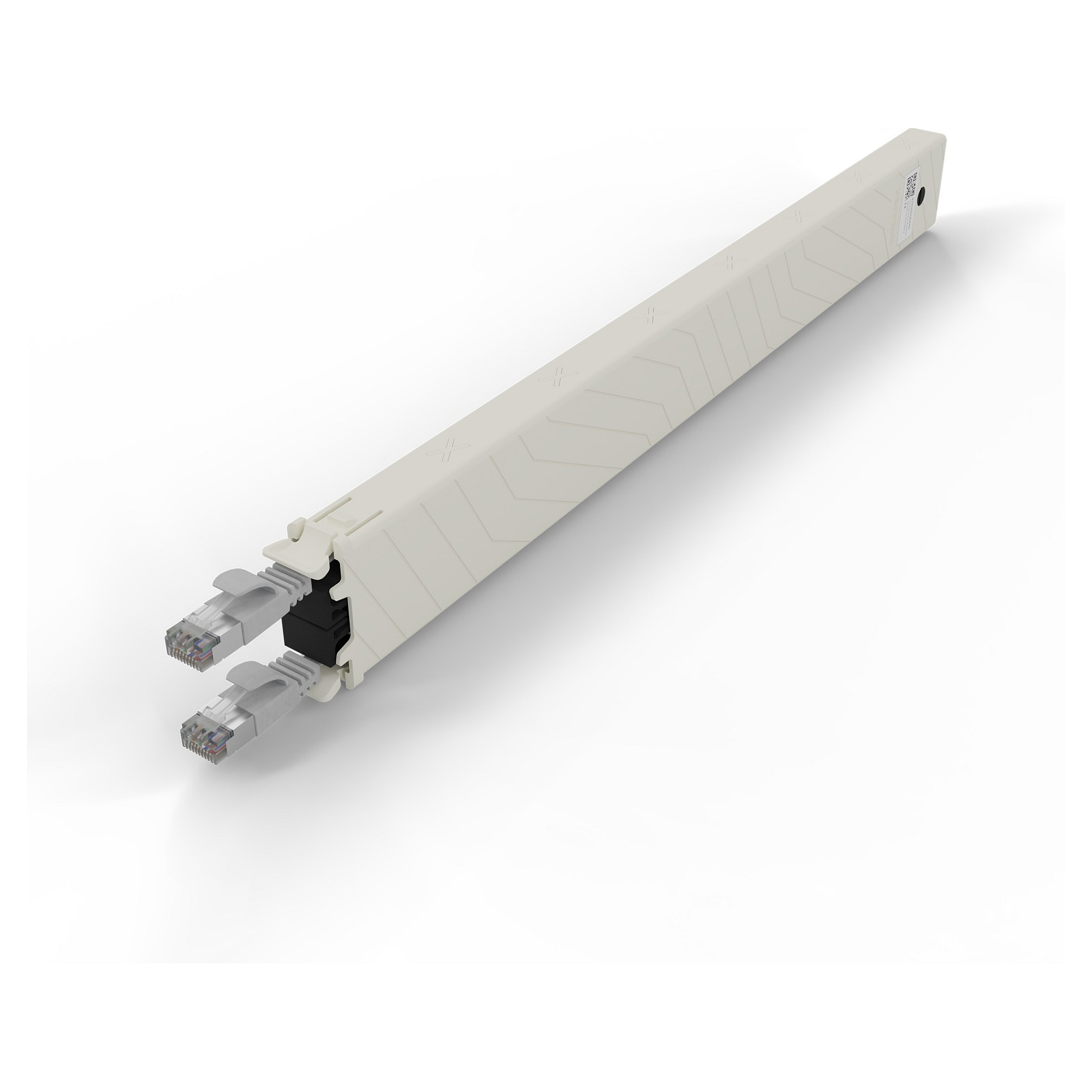 Patch panel kaseta PATCHBOX Plus+ Cat.6a U/FTP (0.8m, za 8RU, siva)-2