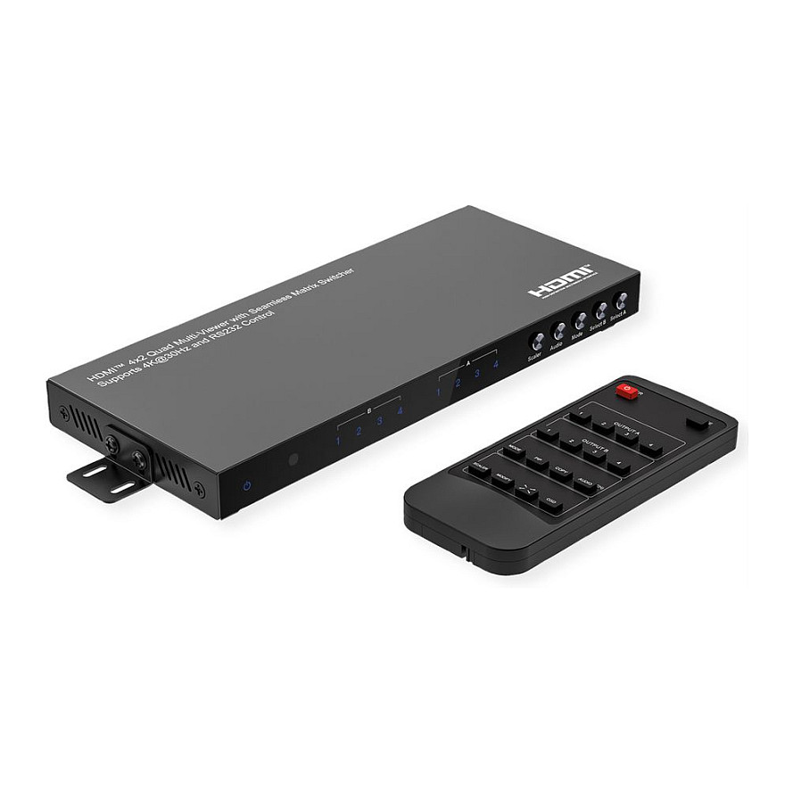 HDMI Matrix Switch VALUE 4x2 Quad Multi-Viewer (1080p, 4 ulaza, 2 izlaza, Seamless Switching)-0
