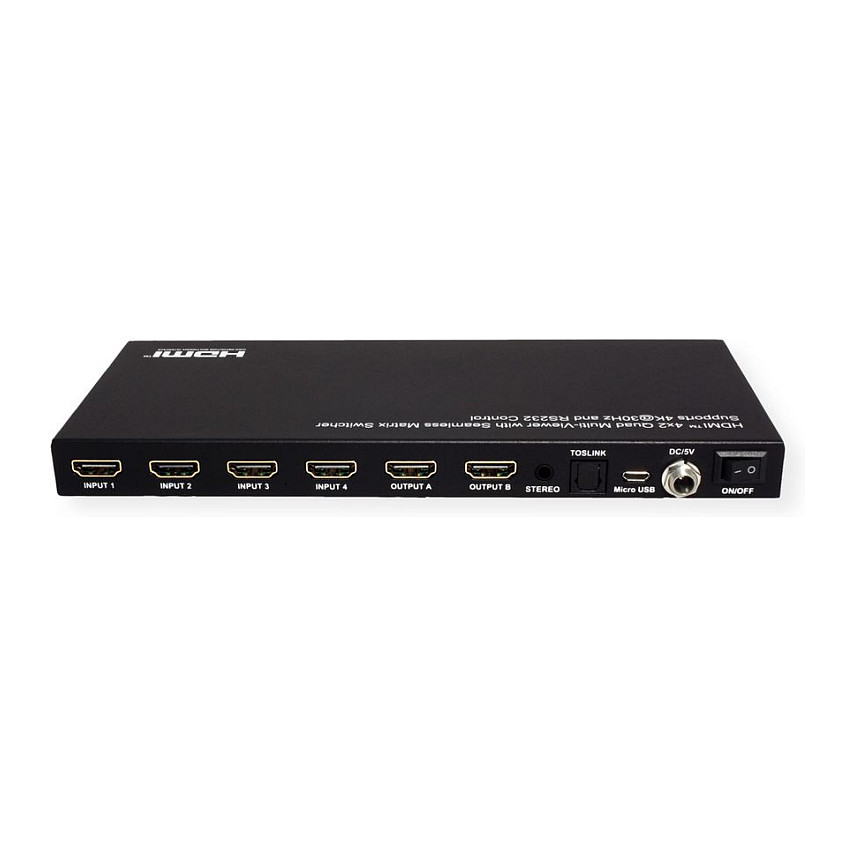 HDMI Matrix Switch VALUE 4x2 Quad Multi-Viewer (1080p, 4 ulaza, 2 izlaza, Seamless Switching)-8