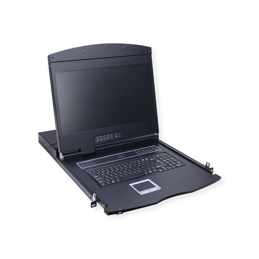 Rack KVM Konzola VALUE 19" 8-Port (1U, 1366x768, VGA, USB, DE tipkovnica)