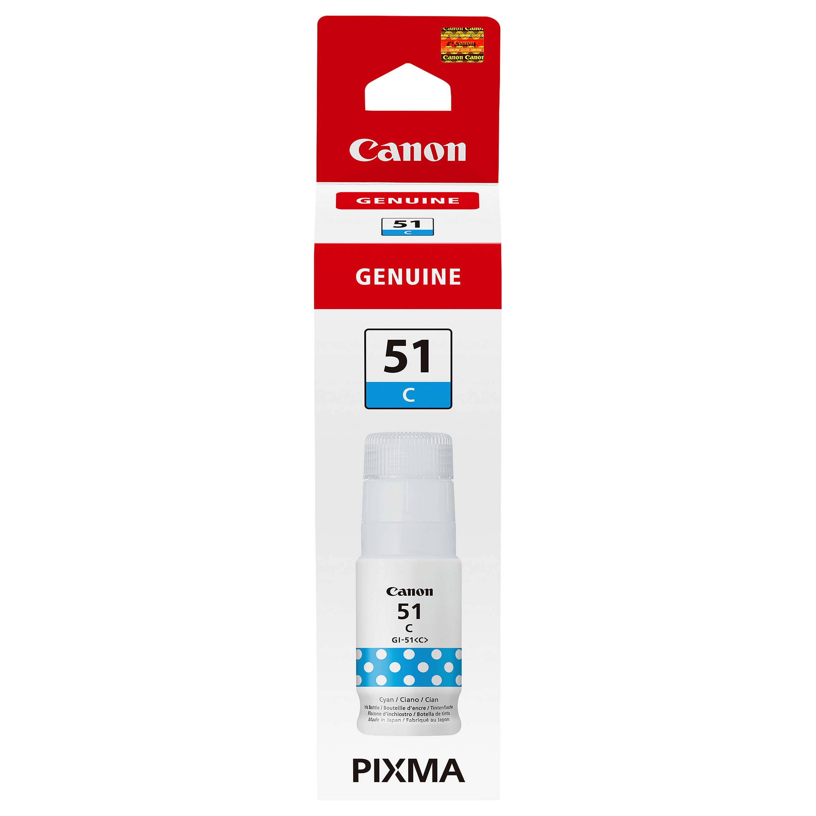 Tinta CANON GI-51C Cijan (70 ml, 4546C001)