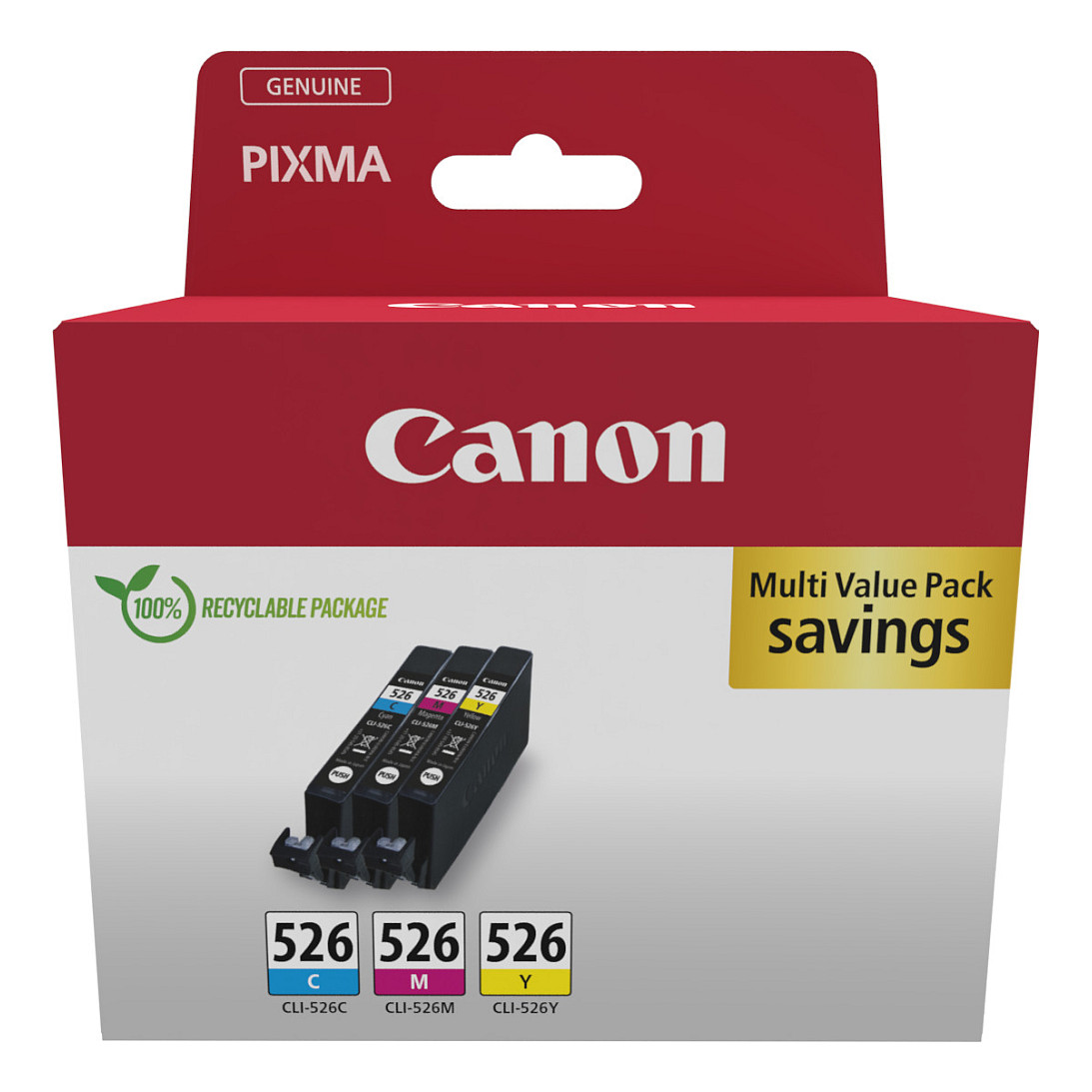 Tinta za printer CANON CLI-526 CMY Multipack (Original, 4541B019)-0
