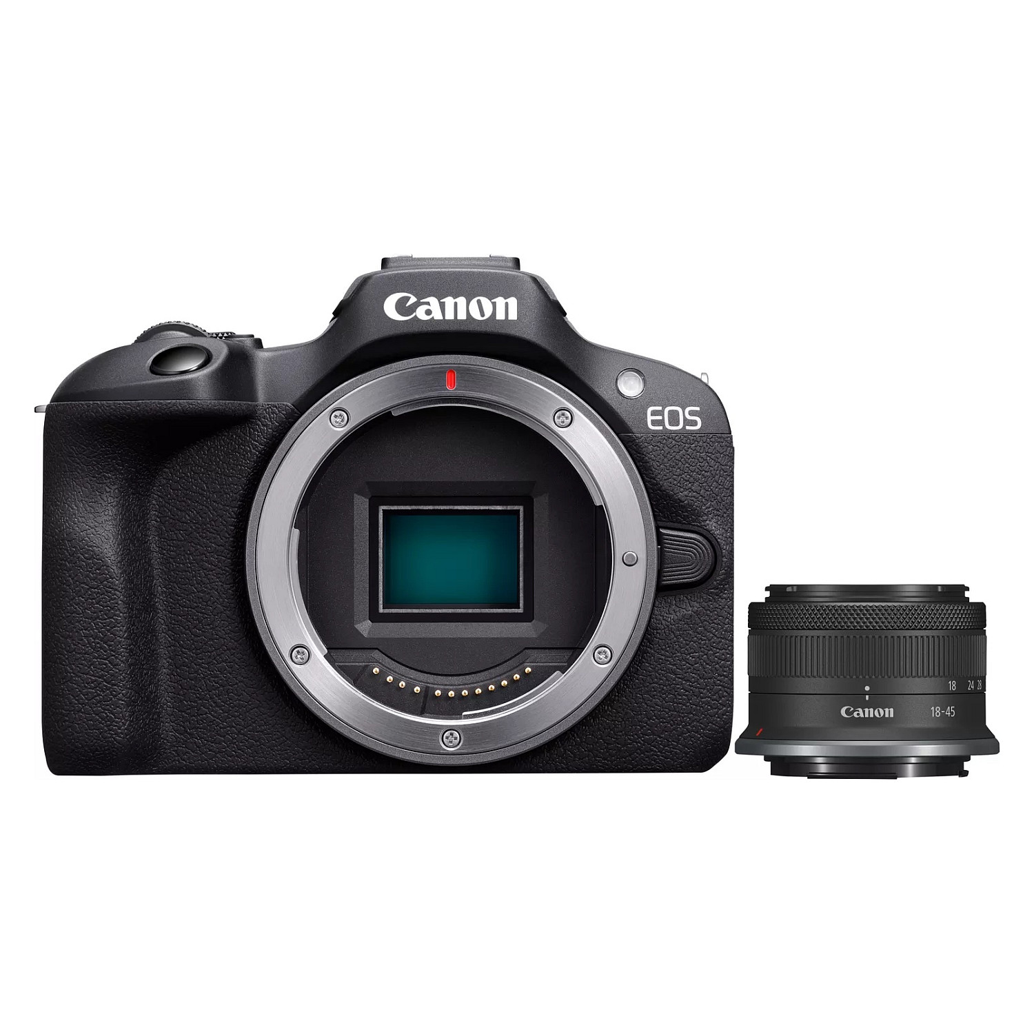 Digitalni fotoaparat CANON EOS R100 + RF-S 18-45mm IS STM (24.1 MP, 4K video, Dual Pixel AF)