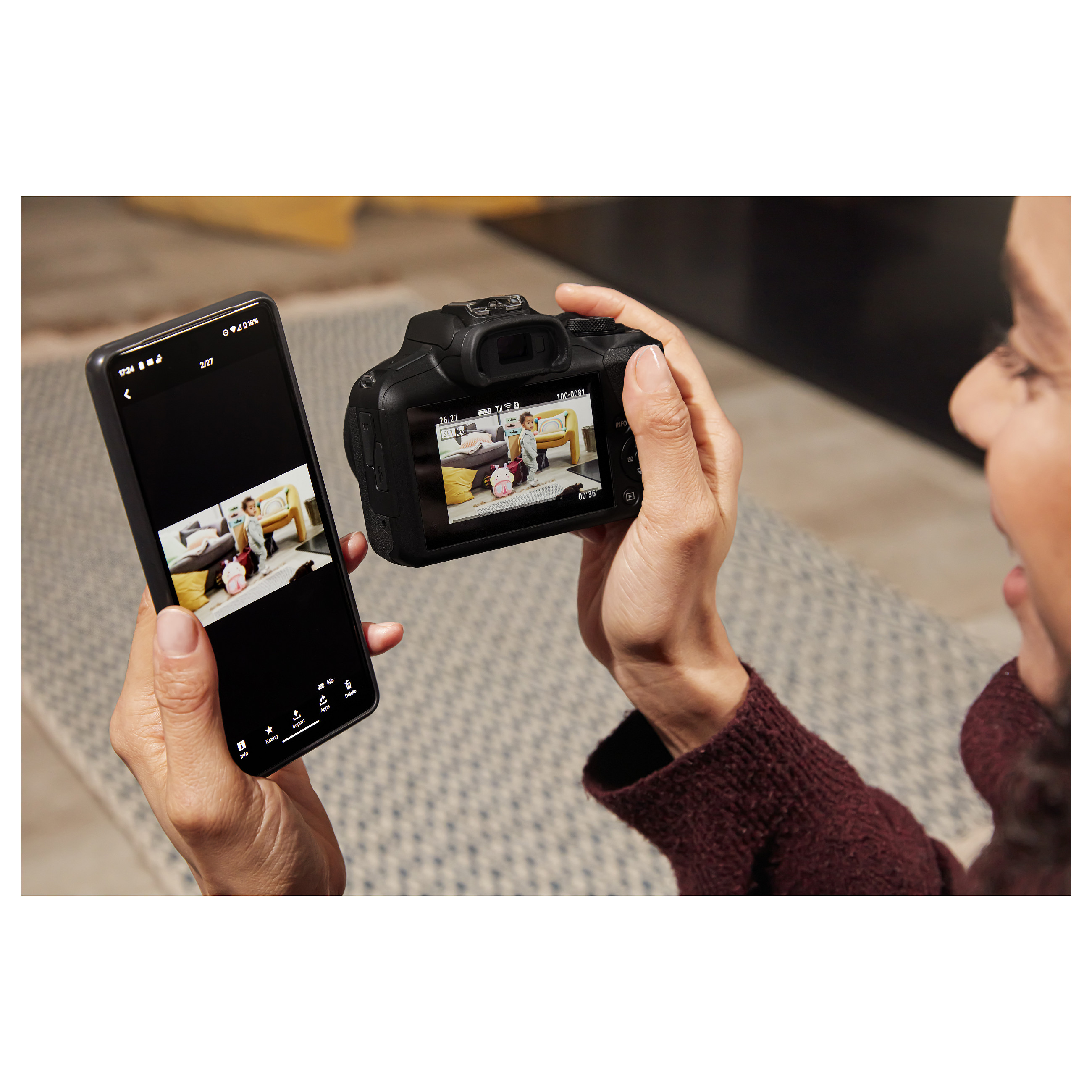 Digitalni fotoaparat CANON EOS R100 + RF-S 18-45mm IS STM (24.1 MP, 4K video, Dual Pixel AF)-2