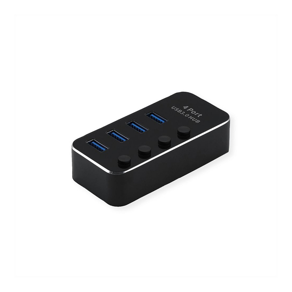 USB Hub ROLINE 4-portni 3.2 Gen 1 (5 Gbit/s, individualni prekidači)-0