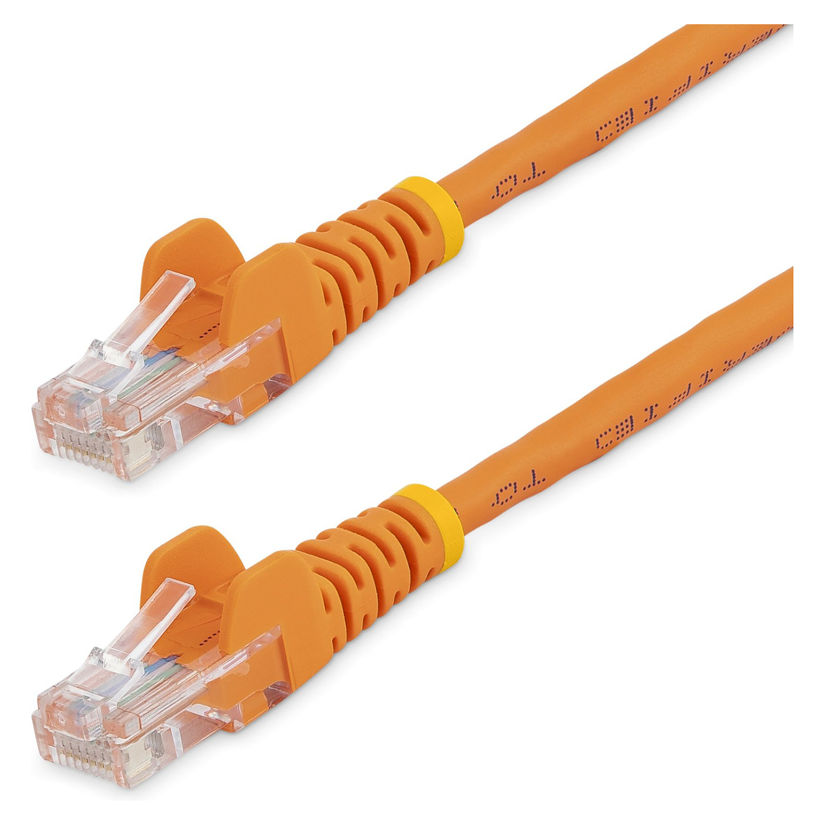 Mrežni kabel STARTECH Cat5e UTP 0.5m (RJ45, Snagless, Narančasti)-0