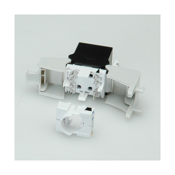 Keystone modul ROLINE Cat.6 UTP (tool-free, slim, crni)-1