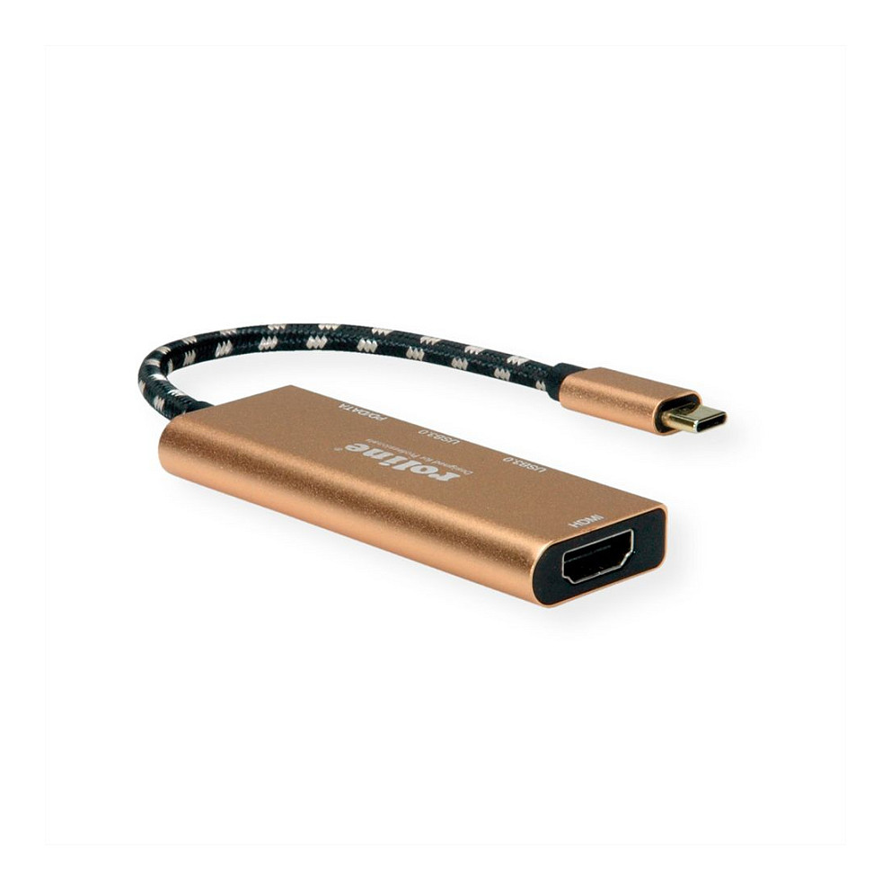 Docking stanica ROLINE GOLD USB-C (HDMI 4K, 2x USB 3.2 Gen 1, PD)-2