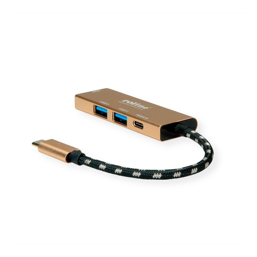 Docking stanica ROLINE GOLD USB-C (HDMI 4K, 2x USB 3.2 Gen 1, PD)-3