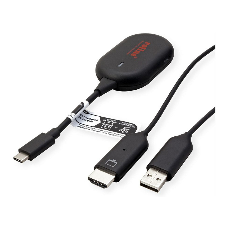 Bežični HDMI adapter ROLINE P2P Dongle Set (USB-C na HDMI, 1080p, 20m)-6