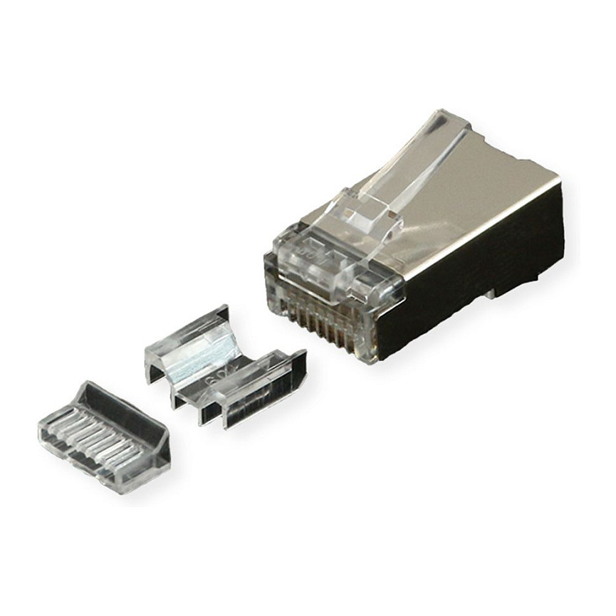 Mrežni konektor ROLINE RJ45 Cat.6A (oklopljeni, za kruti/licnasti vodič, 10 kom)