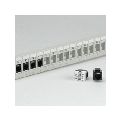 Patch panel ROLINE 19" Keystone 24 porta neoklopljen sivi (26.11.0356)-1