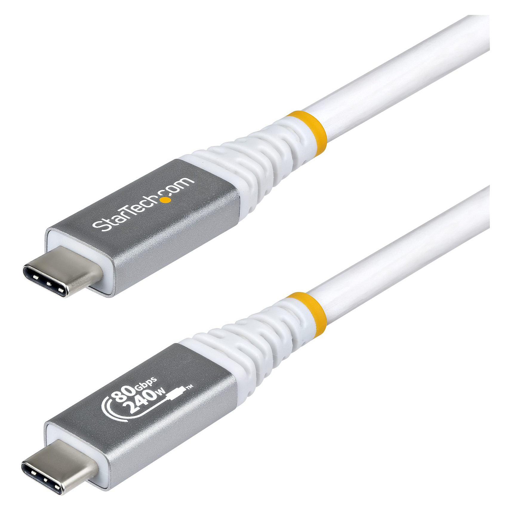 USB-C kabel STARTECH USB4 80Gbps 1m (240W PD, 8K 120Hz, DP 2.1, Thunderbolt 4, bijeli)-0