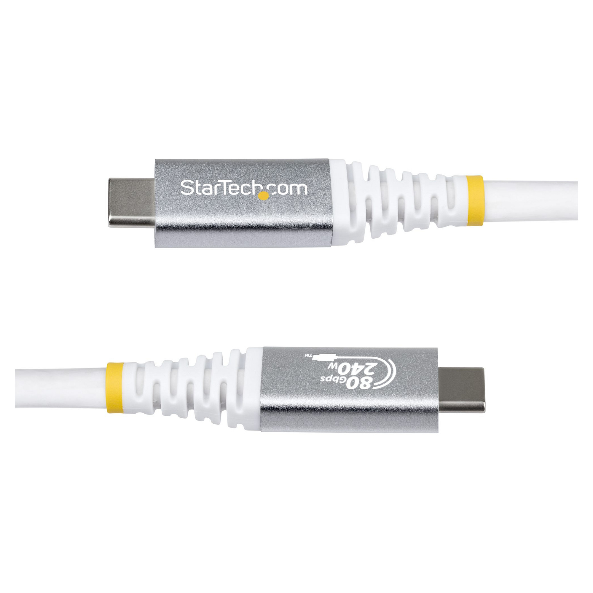 USB-C kabel STARTECH USB4 80Gbps 1m (240W PD, 8K 120Hz, DP 2.1, Thunderbolt 4, bijeli)-2