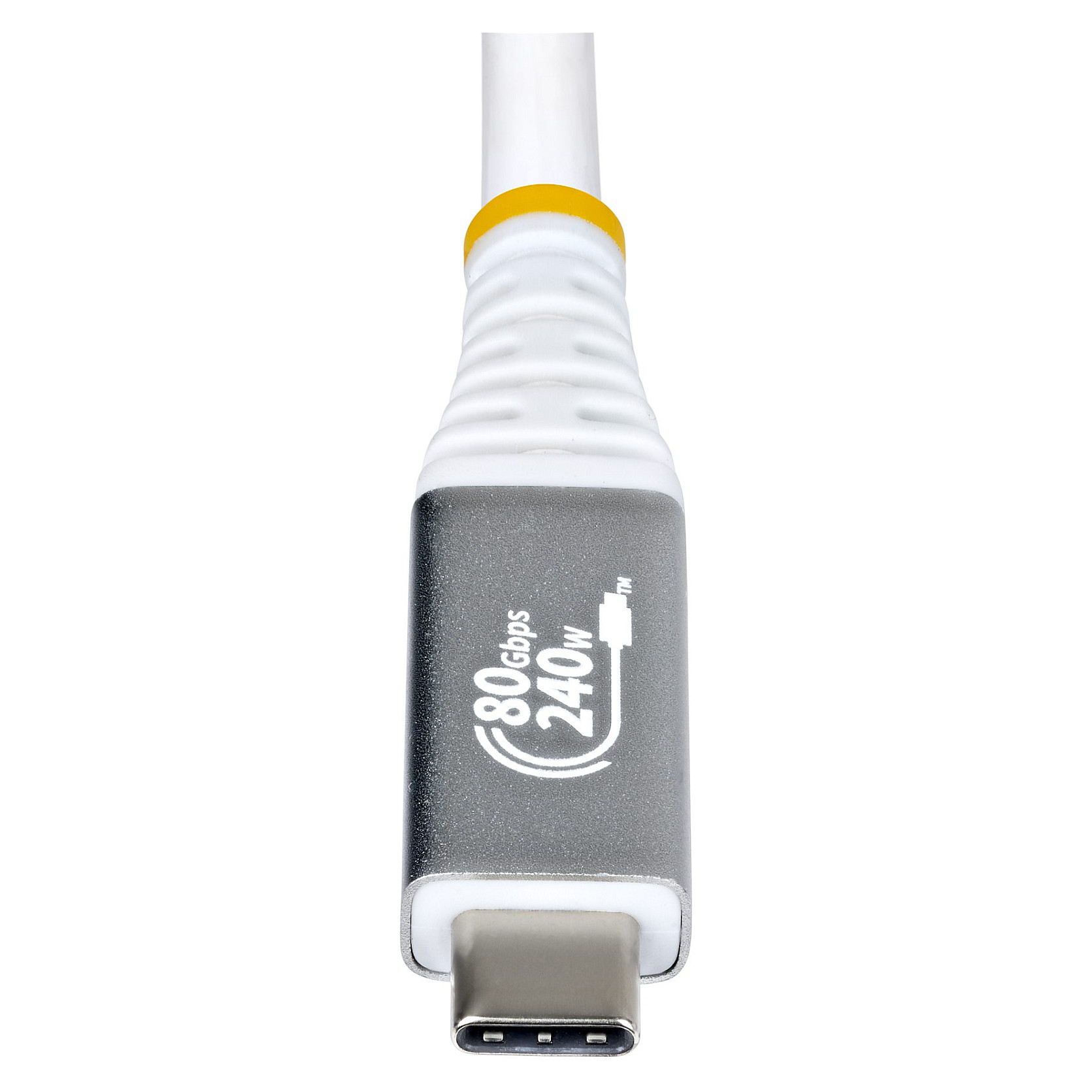 USB-C kabel STARTECH USB4 80Gbps 1m (240W PD, 8K 120Hz, DP 2.1, Thunderbolt 4, bijeli)-3