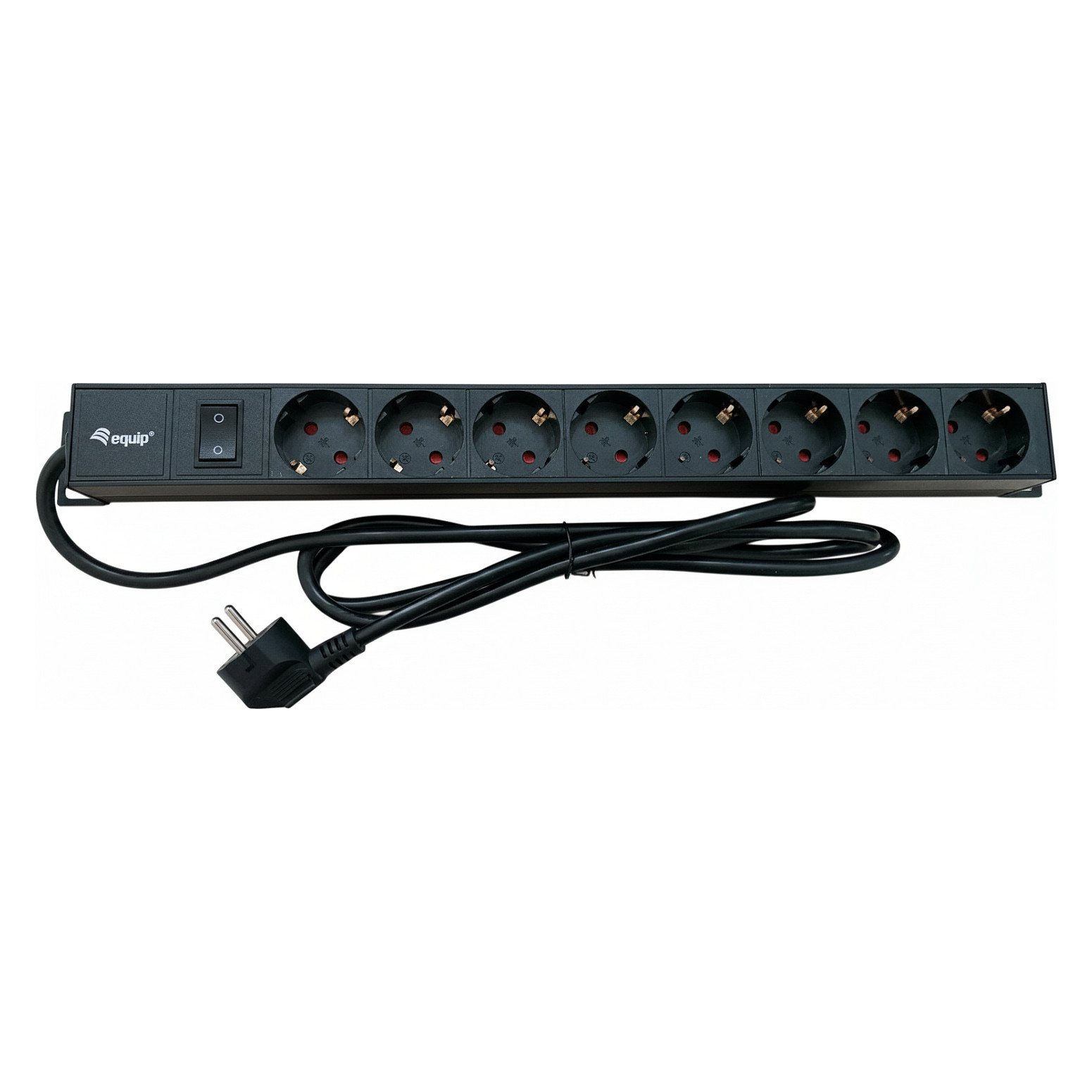 Letva za napajanje EQUIP 333282 (19", 8x Schuko, s prekidačem, aluminijsko kućište)-0