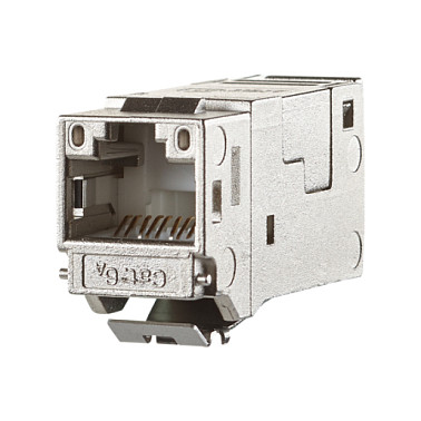 Mrežni modul METZ CONNECT E-DAT Cat.6A K Jack (RJ45, Keystone, Oklopljen, 10 Gbit/s)-0