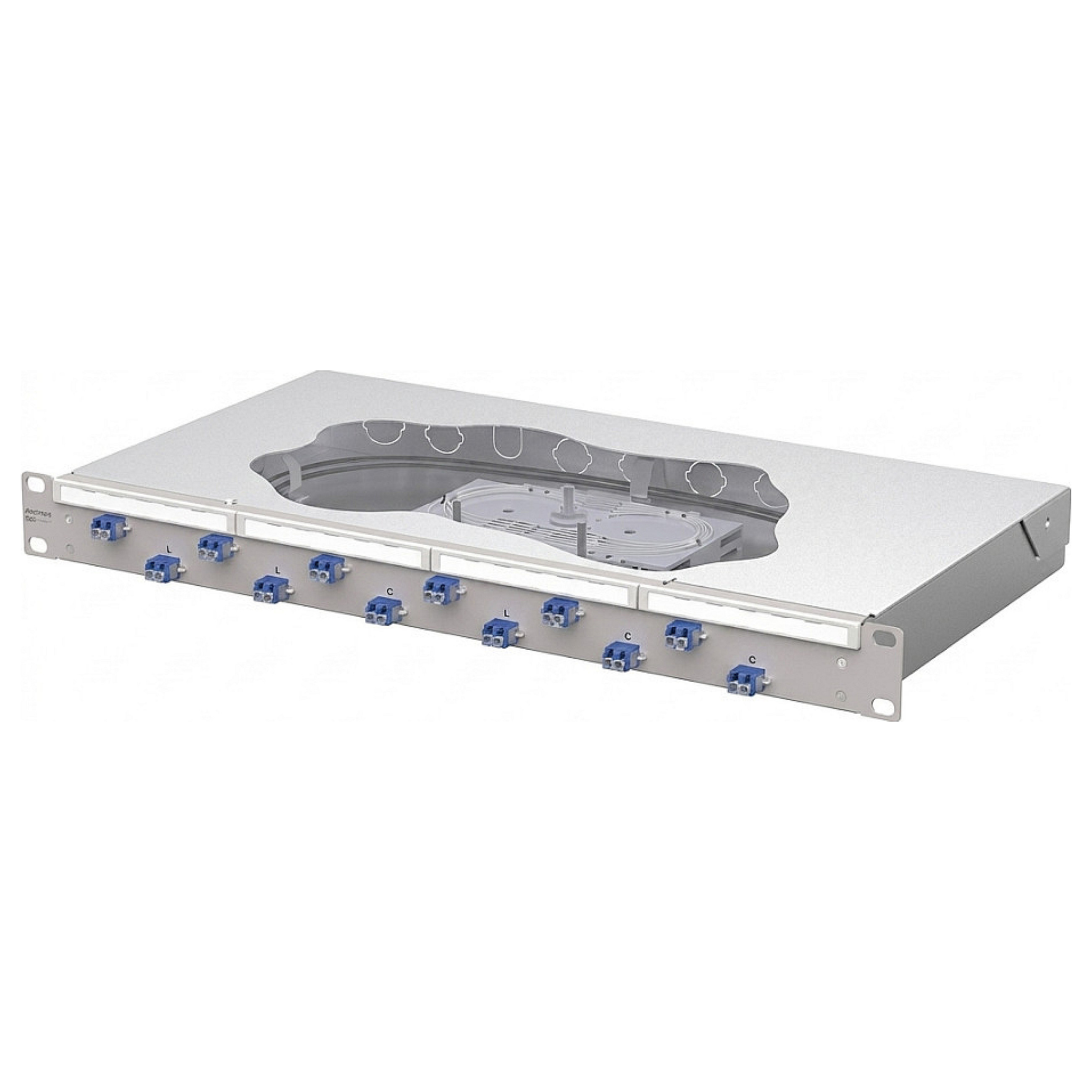 Optički prespojni panel METZ CONNECT OpDAT fix 2 splice (1U, 19", 12x LC-D, OS2)-0