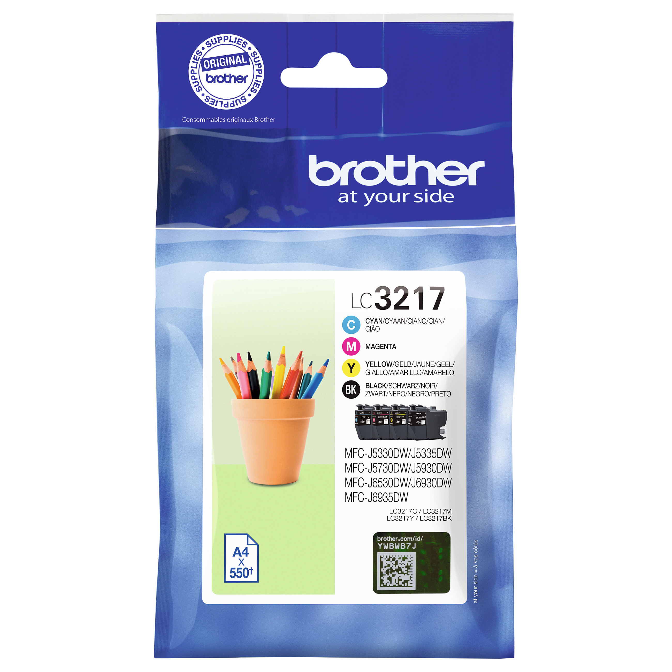 Tinta BROTHER LC3217VALBP Value Pack (Crna, Plava, Žuta, Magenta)-3
